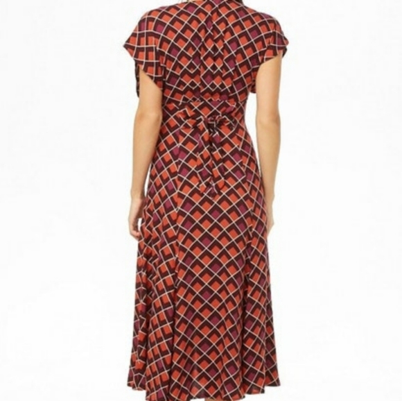 Forever 21 rust geometric print midi dress - Picture 4 of 10